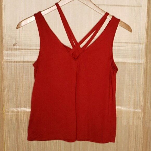 Fifth & Sun Womens Red Stars & Stripes Strappy Tank Top Large - Picture 2 of 4